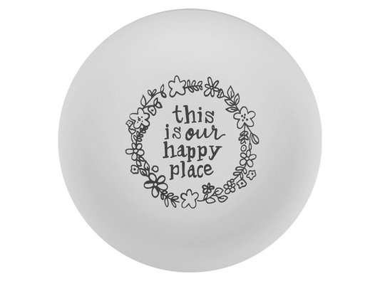 Bisque Happy Place Plate (Case of 6)