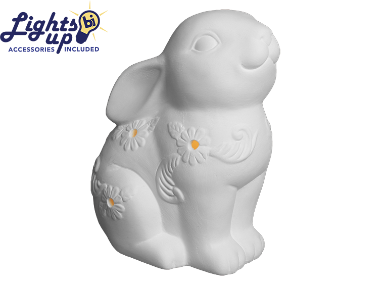 Bisque Lighted Baroque Bunny (Case of 4)