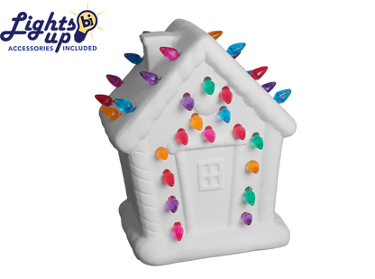 Bisque Lighted Gingerbread House (Case of 1)