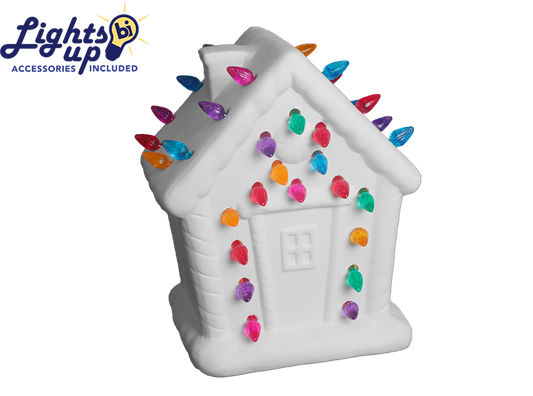 Bisque Lighted Gingerbread House (Case of 1)