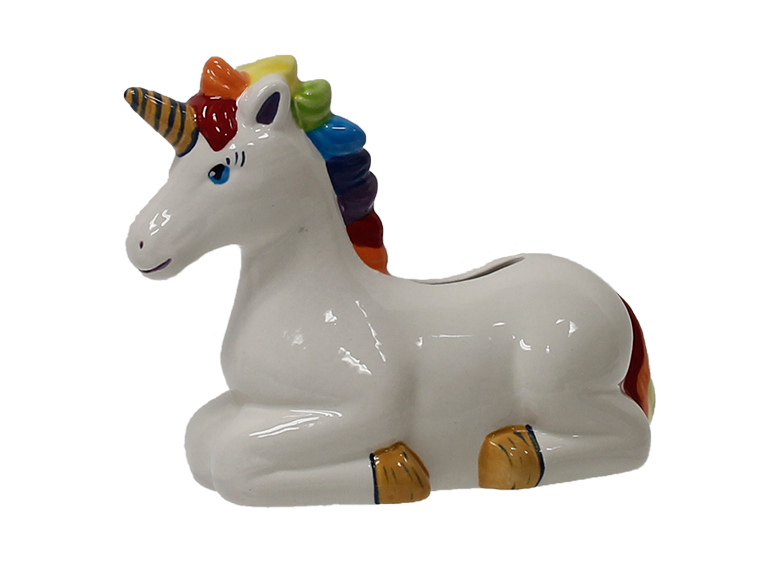 Bisque Majestic Unicorn Bank (Case of 4)
