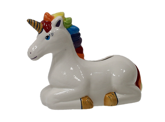 Bisque Majestic Unicorn Bank (Case of 4)