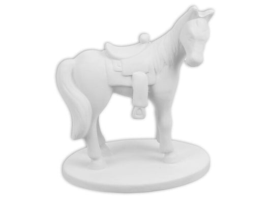 Bisque Horse With Saddle (Case of 4)