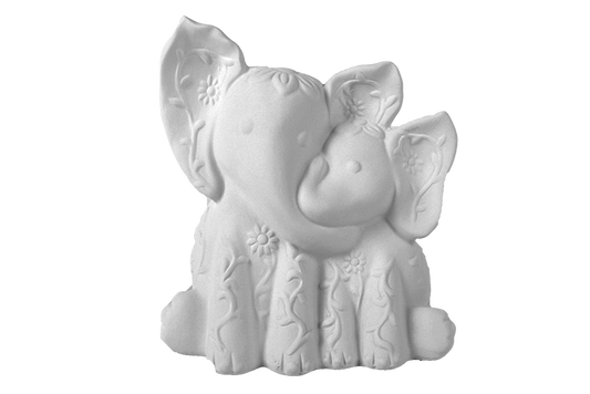 Bisque Mama And Baby Elephant (Case of 4)
