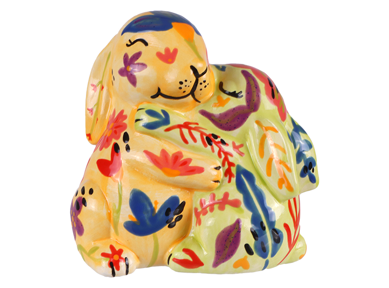 Bisque Mama And Baby Bunny (Case of 4)