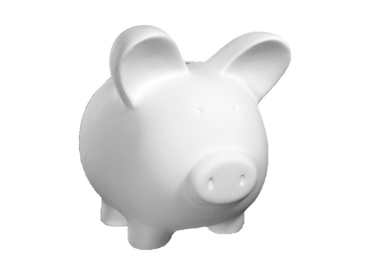 Bisque Medium Pig Bank (Case of 4)