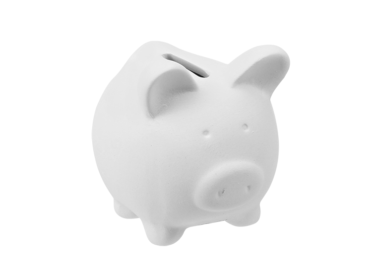 Bisque Little Piggy Bank (Case of 6)