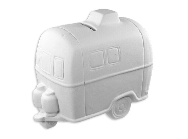 Bisque Crazy Bob's Camper Bank (Case of 4)
