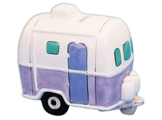 Bisque Crazy Bob's Camper Bank (Case of 4)