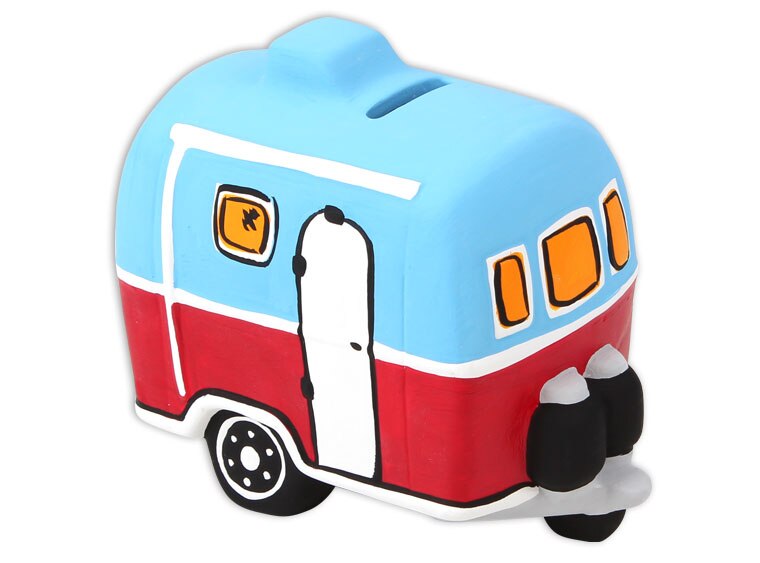 Bisque Crazy Bob's Camper Bank (Case of 4)