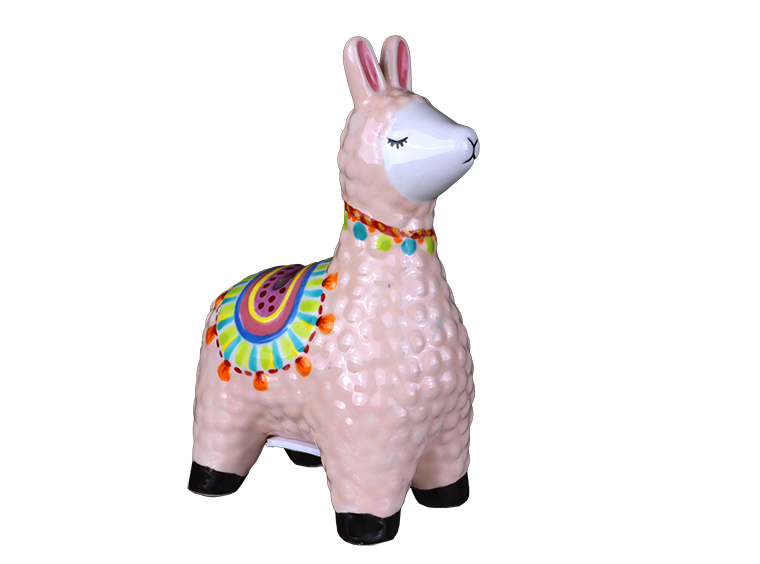 Bisque Fluffy Llama Bank (Case of 6)