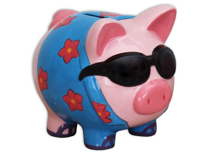 Bisque Luau Pig Bank (Case of 4)