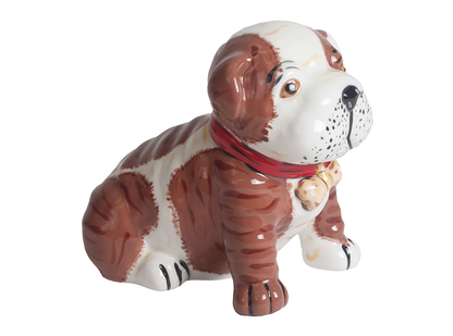 Bisque Bowser Bulldog Bank (Case of 4)