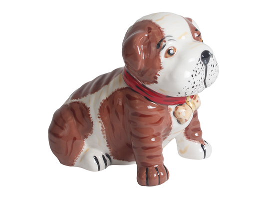 Bisque Bowser Bulldog Bank (Case of 4)