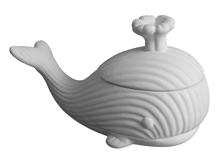 Bisque Whale Box (Case of 4)