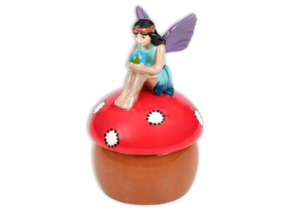 Bisque Mushroom Fairy Box (Case of 4)
