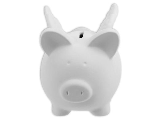Bisque Flying Pig Bank (Case of 4)