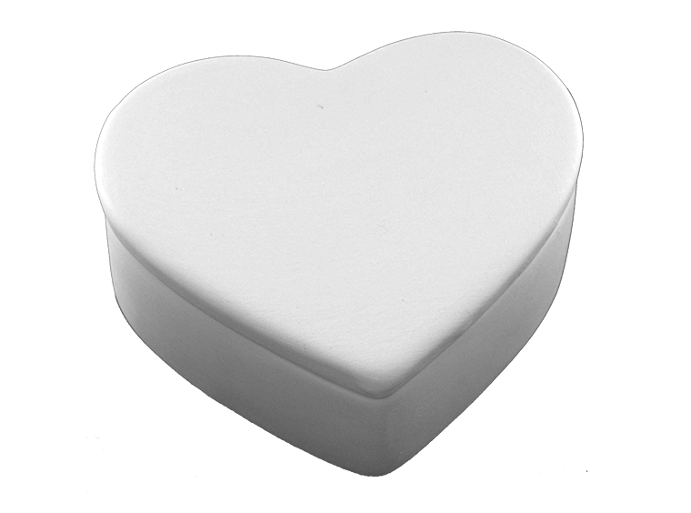 Bisque Large Heart Box (Case of 4)