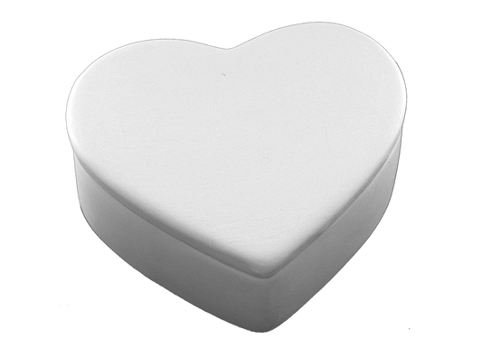 Bisque Large Heart Box (Case of 4)