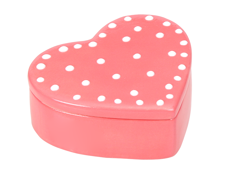 Bisque Large Heart Box (Case of 4)