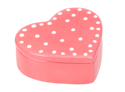 Bisque Large Heart Box (Case of 4)
