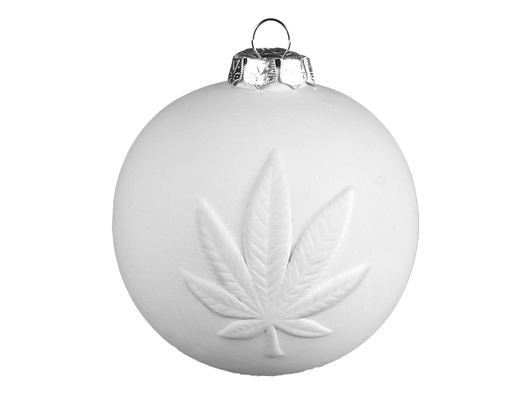 Bisque Chill Leaf Ornament (Case of 6)