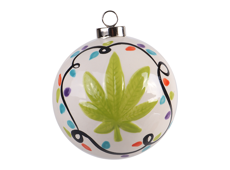 Bisque Chill Leaf Ornament (Case of 6)