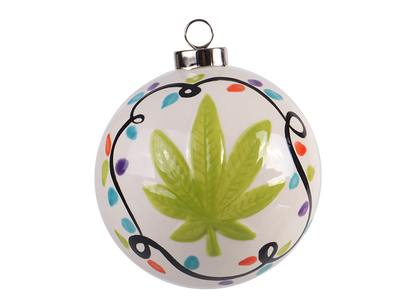 Bisque Chill Leaf Ornament (Case of 6)