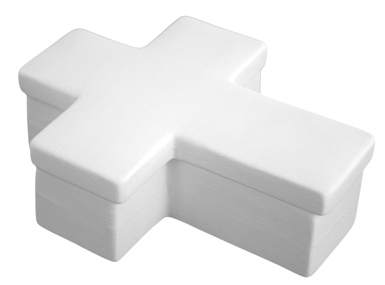 Bisque Small Cross Box (Case of 4)