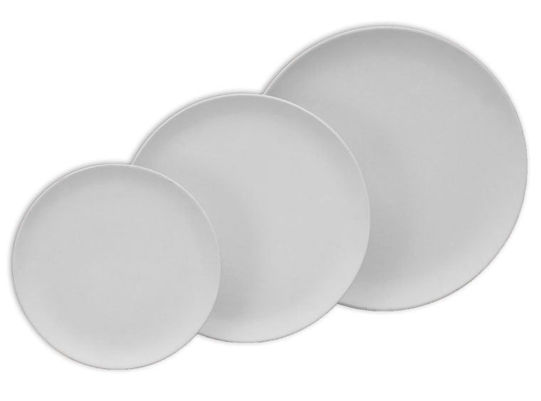 Bisque Medium Hanging Coupe Plate (Case of 6)