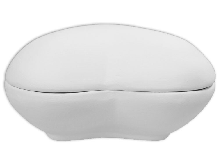 Bisque Rounded Heart Box (Case of 6)