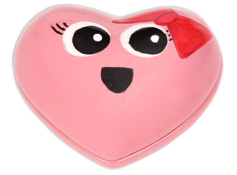 Bisque Rounded Heart Box (Case of 6)