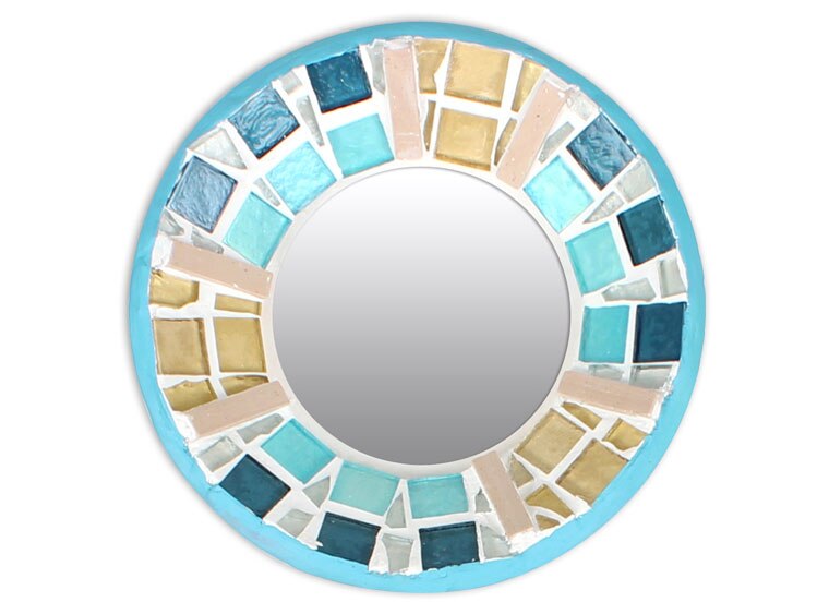 Bisque Round Bisque Wall Mirror (Case of 4)