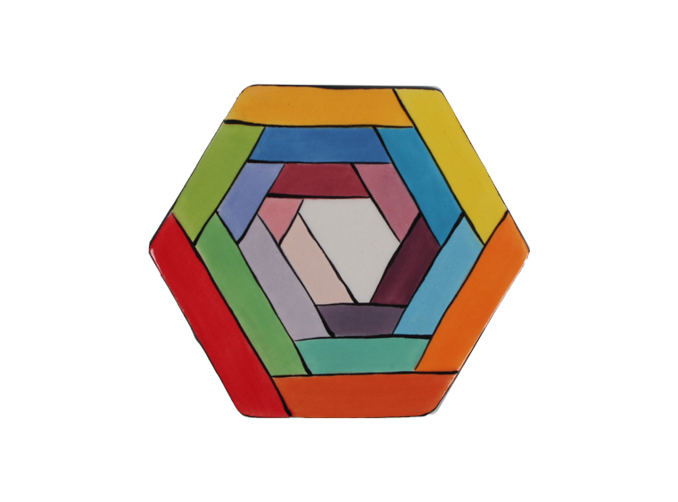 Bisque Hexagon Coaster (Case of 12)