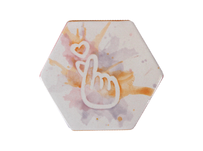 Bisque Hexagon Coaster (Case of 12)