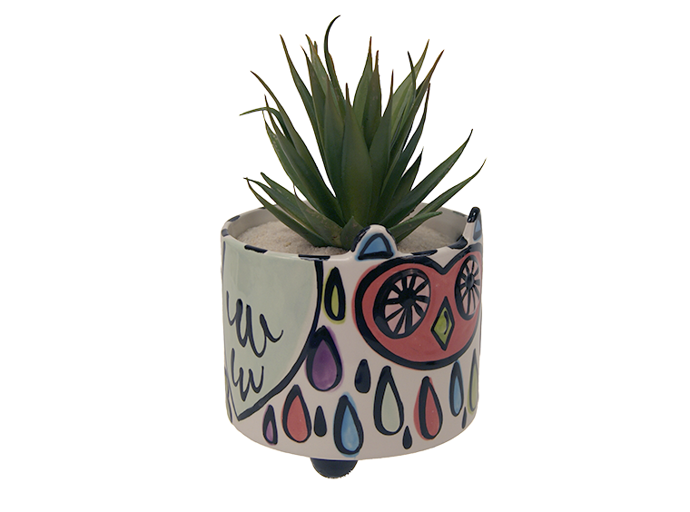 Bisque Hoot Planter (Case of 4)