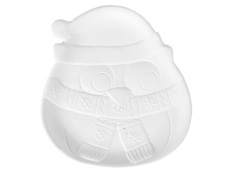Bisque Santa Owl Dish (Case of 12)