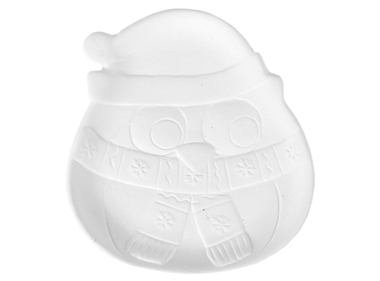 Bisque Santa Owl Dish (Case of 12)