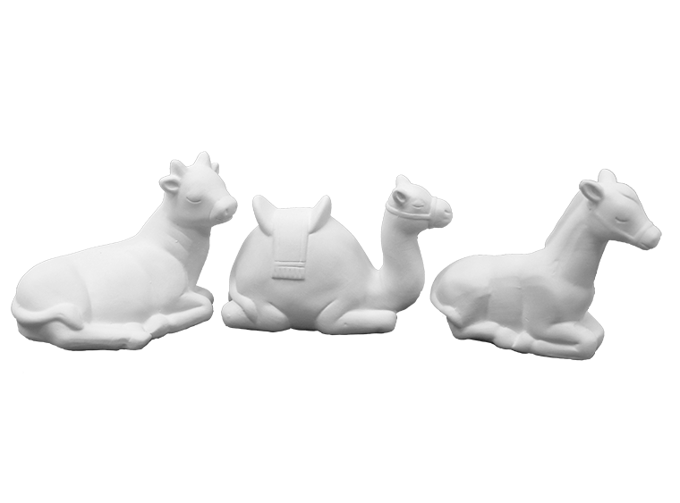 Bisque Contemporary Nativity Animal Set (Case of 3)