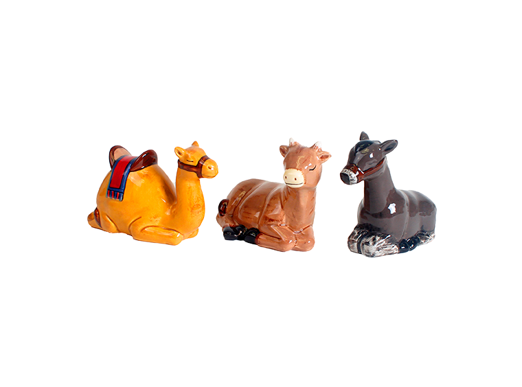 Bisque Contemporary Nativity Animal Set (Case of 3)