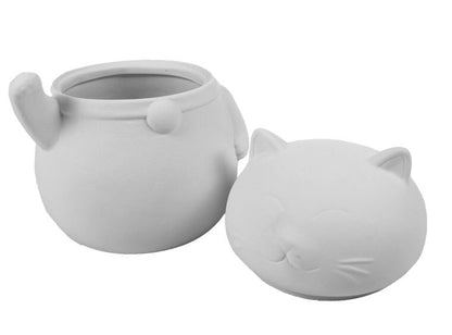 Bisque Fat Cat Jar (Case of 4)