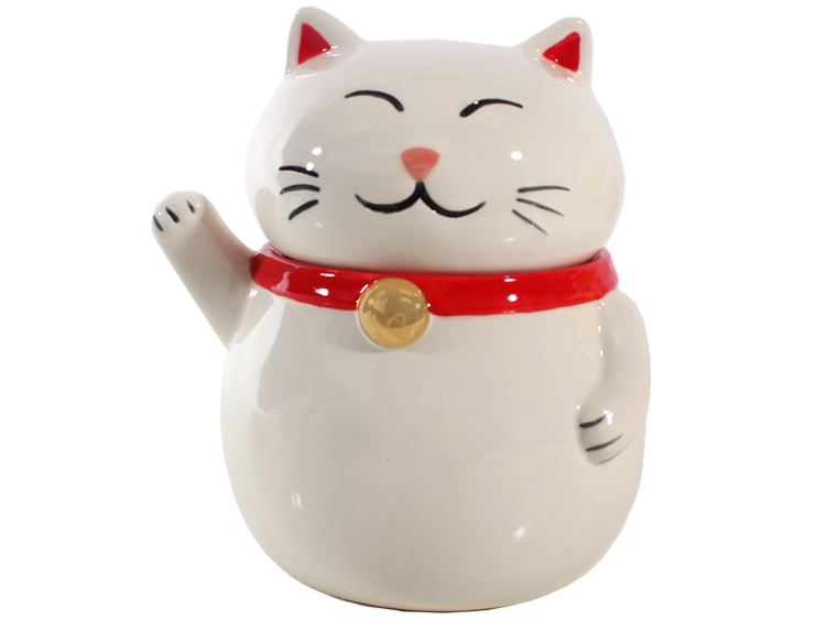 Bisque Fat Cat Jar (Case of 4)
