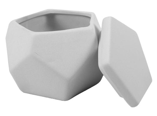 Bisque Faceted Box (Case of 4)
