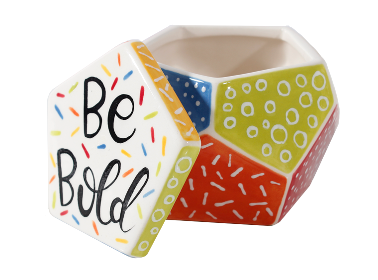 Bisque Faceted Box (Case of 4)