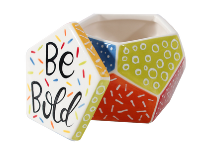 Bisque Faceted Box (Case of 4)
