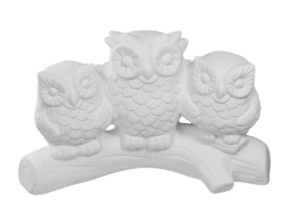 Bisque Owl Family (Case of 6)