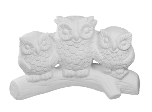 Bisque Owl Family (Case of 6)
