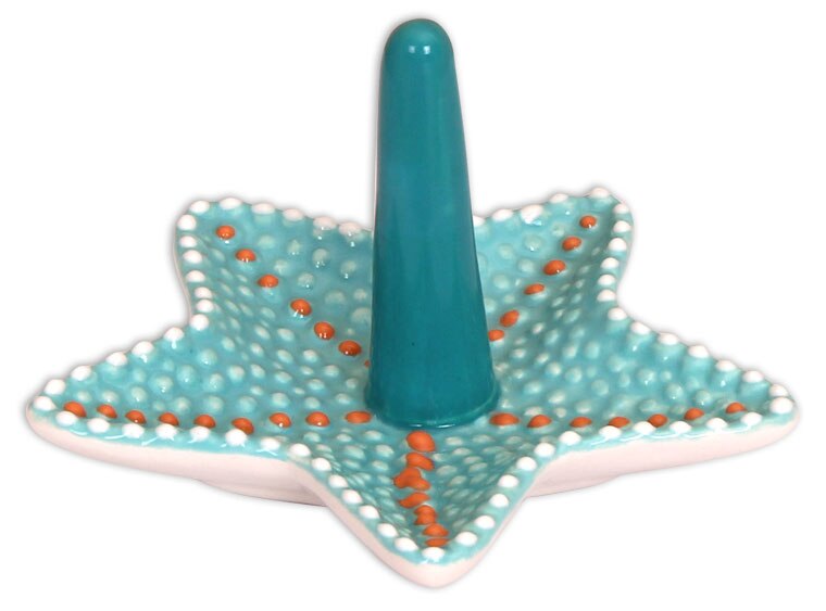 Bisque Happy Star Ring Holder (Case of 8)