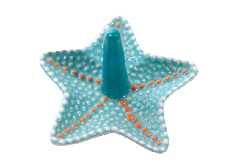 Bisque Happy Star Ring Holder (Case of 8)