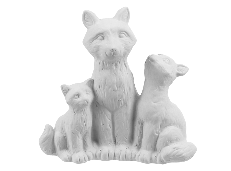 Bisque Fox Family (Case of 4)